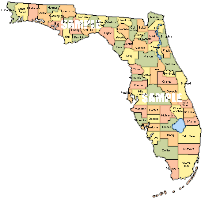 Map Of Florida Counties With Names – Daily Online Source